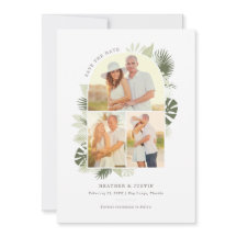 Beach Wedding Enregistrer la Carte Date avec Palm 