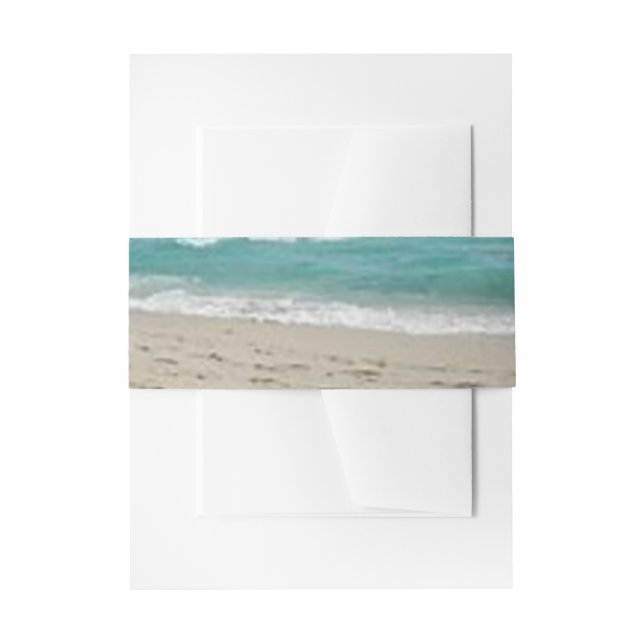 BEACH WEDDING  ENSEMBLE BELLY BANDS INVITATION BELLY BAND (Front Example)