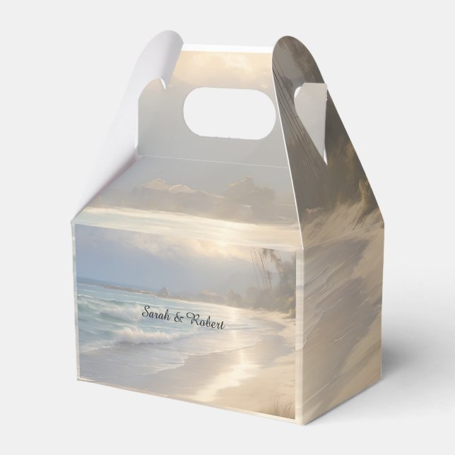 Beach Wedding Favor Box (Front Side)