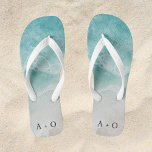 Beach Wedding Favour Flip Flops<br><div class="desc">Elevate Your Wedding with Personalized Flip Flop Favours Add a touch of beachy bliss and comfort to your wedding celebration with our Personalized Flip Flop Favours. These delightful favours not only offer a respite for tired feet but also showcase your initials and a matching ocean design, making them a cherished...</div>