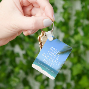 Beach Wedding Favour Funny  Keychain