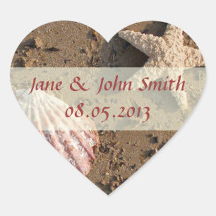 Beach Wedding Favour Stickers