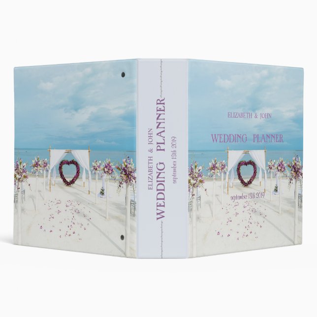 Beach Wedding Floral Arbor Binder (Background)