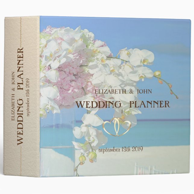 Beach Wedding Flowers Binder (Front/Spine)