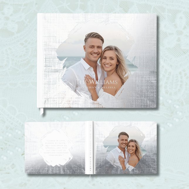 Beach Wedding Foil Guestbook Elegant Guest Books (Creator Uploaded)