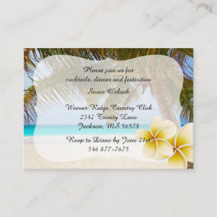 Beach Wedding for the Mr & Mrs   Personalize Enclosure Card