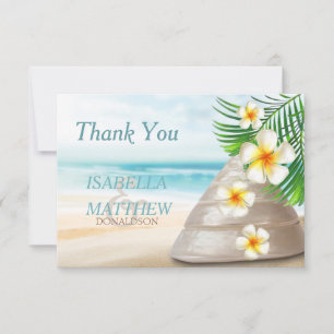Beach Wedding for the Mr & Mrs - Thank You Card