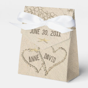 Beach Wedding Hearts with Quote Favor Box