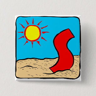 Beach Wedding Ideas Letter S 2 Inch Square Button