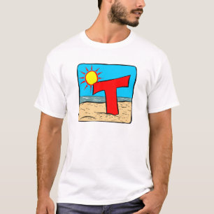 Beach Wedding Ideas Letter T T-Shirt