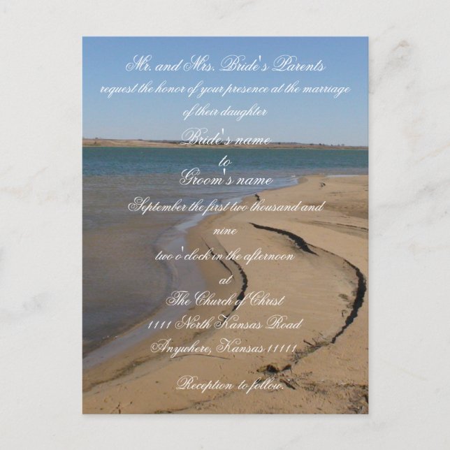 Beach Wedding invitation (Front)