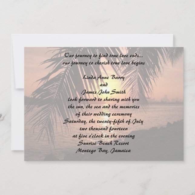 Beach Wedding Invitation (Front)