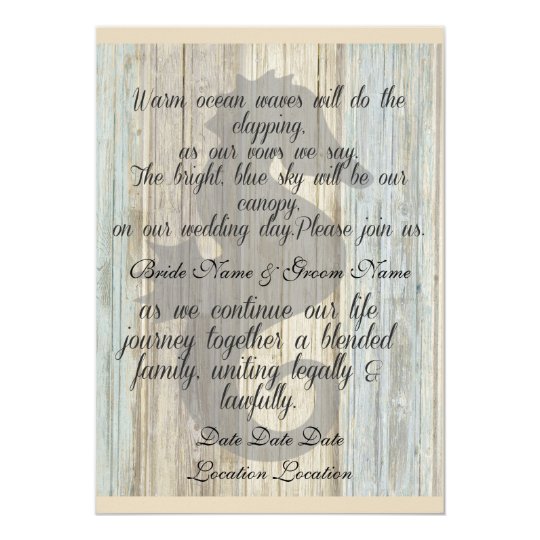 Beach Wedding Invitation