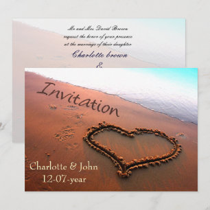 Beach wedding invitation