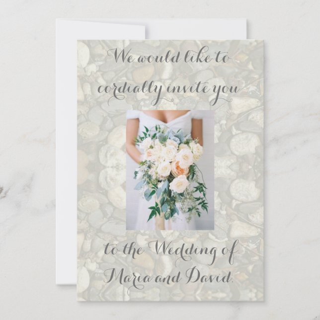 Beach wedding invitation (Front)