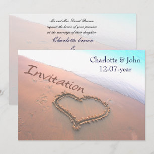 Beach wedding invitation
