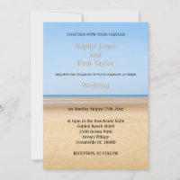Beach Wedding Invitation Card