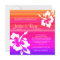 Beach Wedding Invitation Hibiscus Colourful