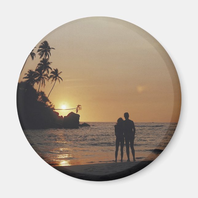 Beach Wedding Invitation Magnet (Front)