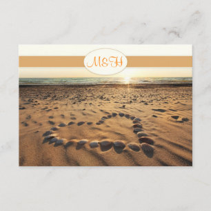 beach wedding invitation RSVP card