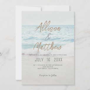 Beach Wedding Invitation Seaside/Oceanside Wedding