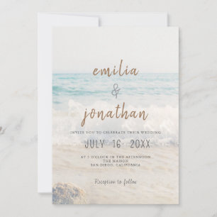 Beach Wedding Invitation Seaside/Oceanside Wedding