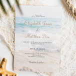 Beach Wedding Invitation Seaside/Oceanside Wedding<br><div class="desc">This beautiful beach themed wedding invitation is perfect for those getting married on the beach! This beach themed wedding invitation can customized to your like and to the specifics of your wedding. Make this your custom wedding invitation! You can edit the bride groom names and also the specifics about your...</div>