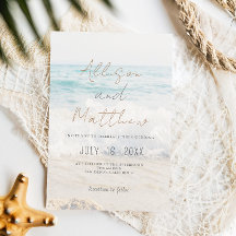Beach Wedding Invitation Seaside/Oceanside Wedding