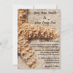 Beach Wedding Invitation: Starfish Photo Invitation