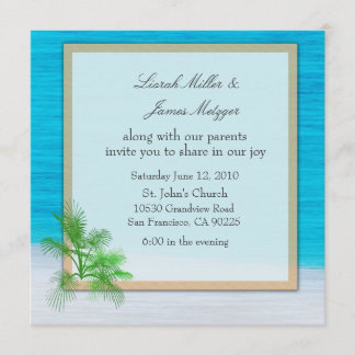 BEACH  Wedding Invitation Template
