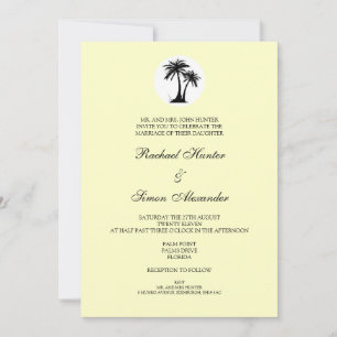 Beach Wedding Invitiation -Yellow Invitation