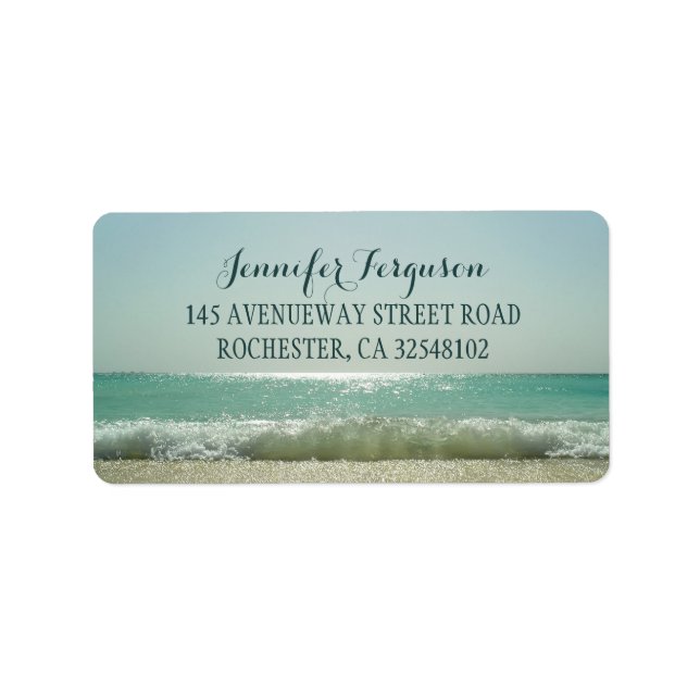 Beach Wedding Label (Front)