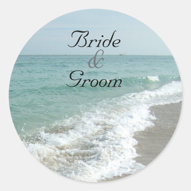 Beach Wedding Matching Envelope Seal (Front)