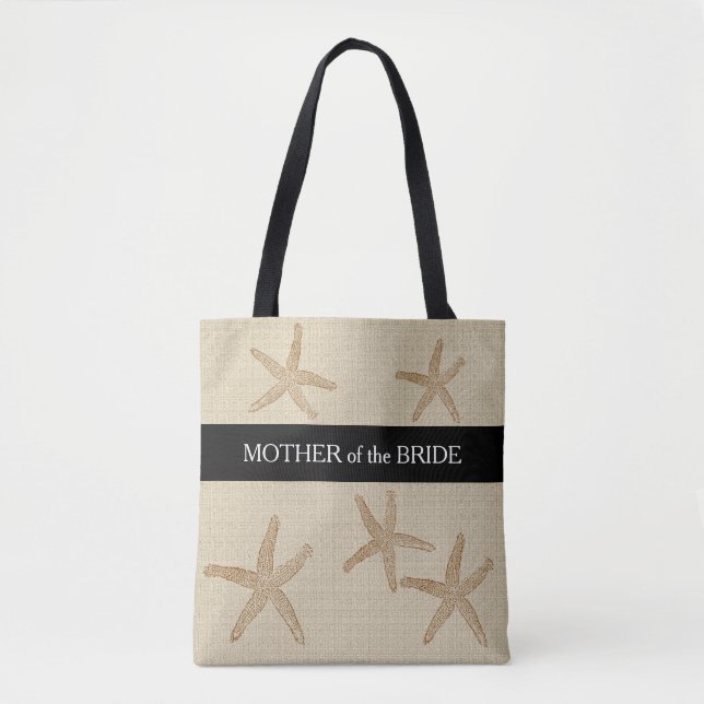 Beach wedding Mother of bride monogram name Tote Bag (Front)