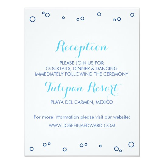 Beach Wedding Ocean Waves Reception Card