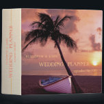 Beach Wedding Palm, Sunset, Boat Binder<br><div class="desc">Beach wedding planner.</div>