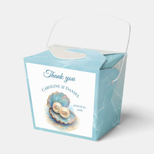 Beach Wedding Pearls Shell Elegant Ocean Theme Favor Box