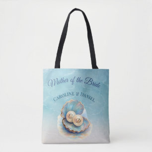 Beach Wedding Pearls Shell Elegant Ocean Theme Tote Bag