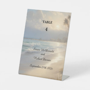 Beach Wedding Pedestal Sign