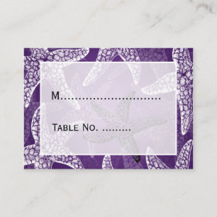 Beach Wedding Placecards Starfish Purple