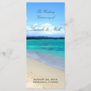 Beach Wedding Program Template
