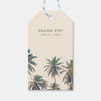 Beach Wedding Reception Palm Tree Personalized Gift Tags