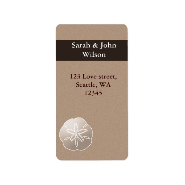 beach wedding,return address label (Front)
