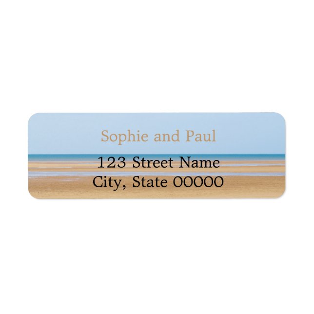 Beach Wedding Return Address Labels (Front)
