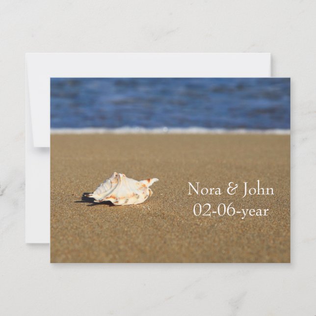 beach wedding RSVP (Front)