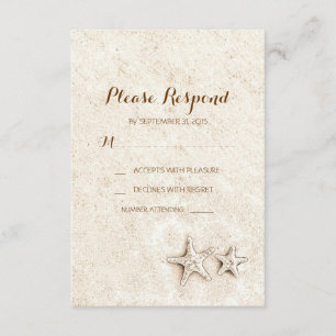 Beach wedding rsvp cards