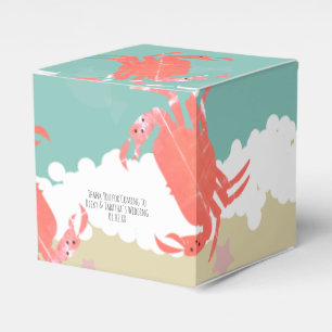 Beach Wedding Sand Fish Crabs Waves Favour Box
