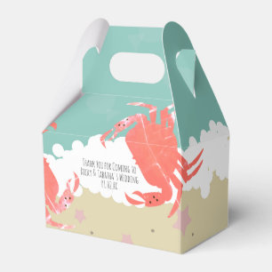 Beach Wedding Sand Fish Crabs Waves Favour Box