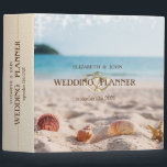 Beach Wedding,Sand, Seashells Binder<br><div class="desc">Beach wedding planner.</div>