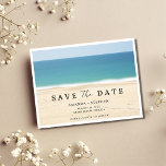 Beach Wedding Save The Date Announcement Postcard<br><div class="desc">Budget-friendly beach wedding save the date postcards for your destination beach wedding. Add your details to the front and backside of the card using the template.</div>
